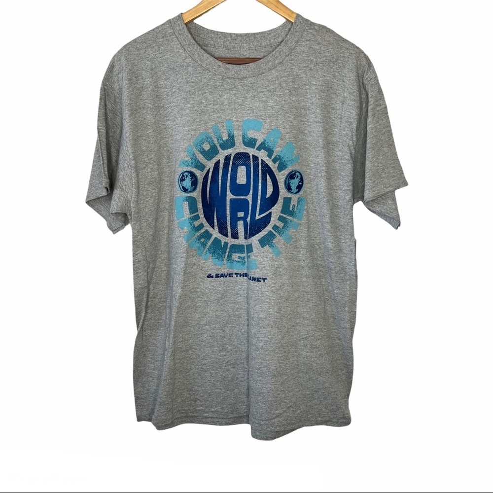 Abound Men's Grey Graphic Change The World T-Shirt - Sz L